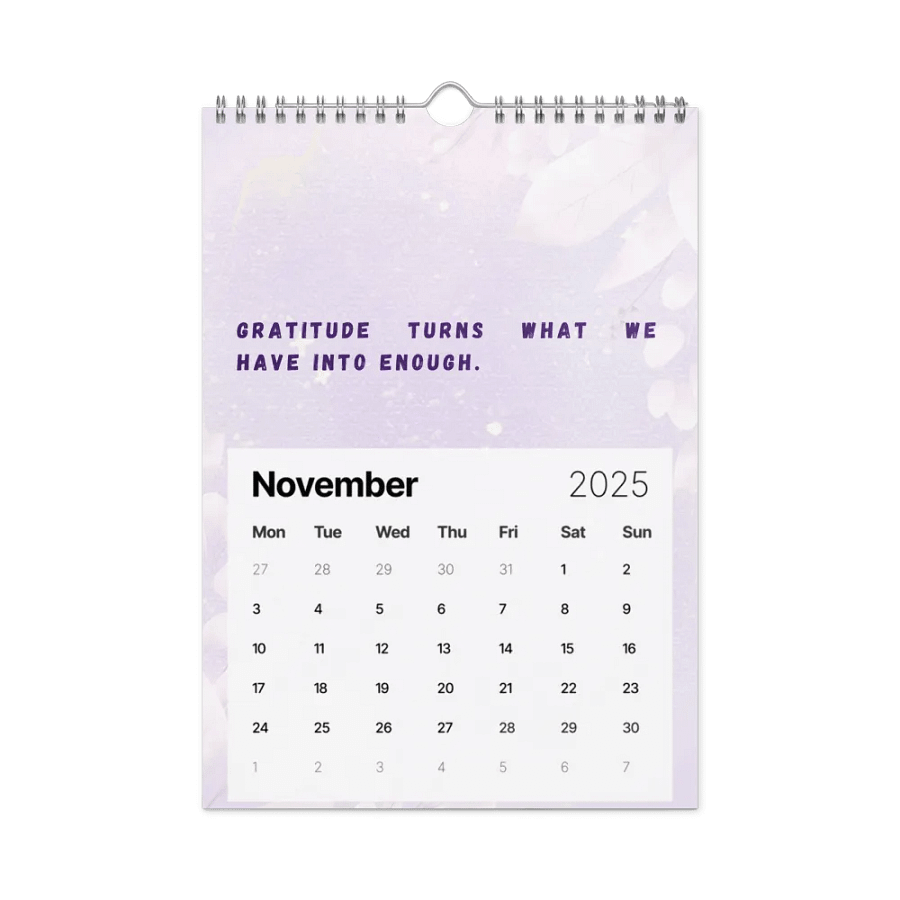 FLORAL INSPIRATIONAL QUOTES WALL CALENDAR 2025 product image (11)