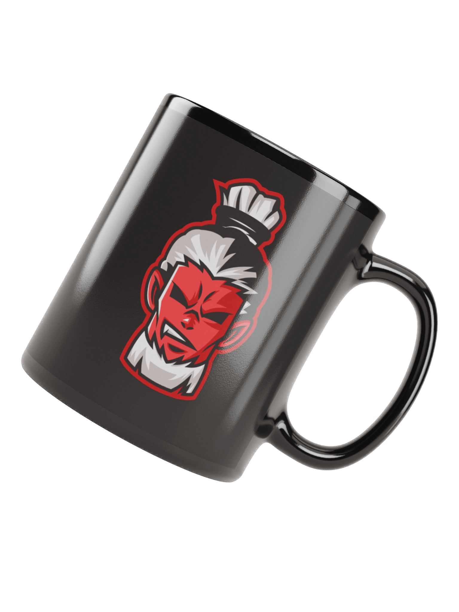 Red Masked Warrior Character Black Coffee Mug product image (5)