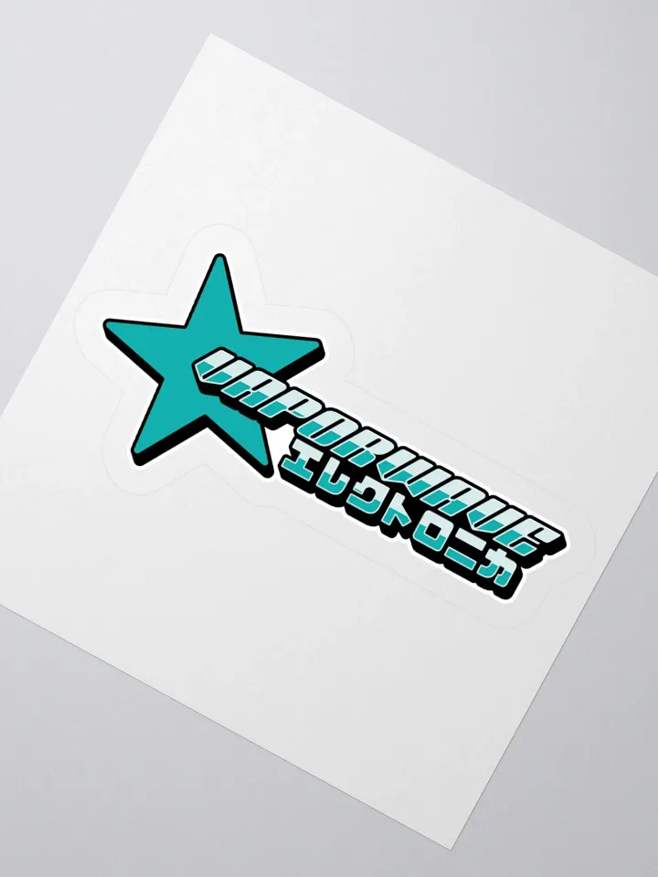 Retro Vaporwave Sticker – Chrome Typography & Kanji Design product image (4)