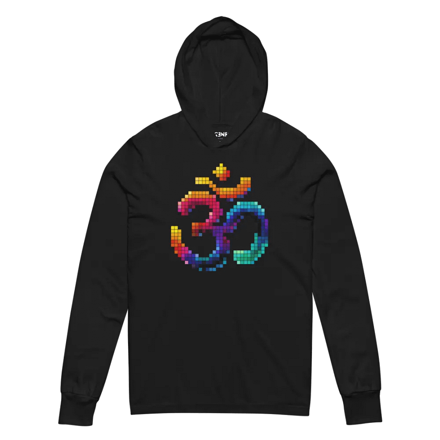 Pixel Om Unisex Hooded Tee product image (2)