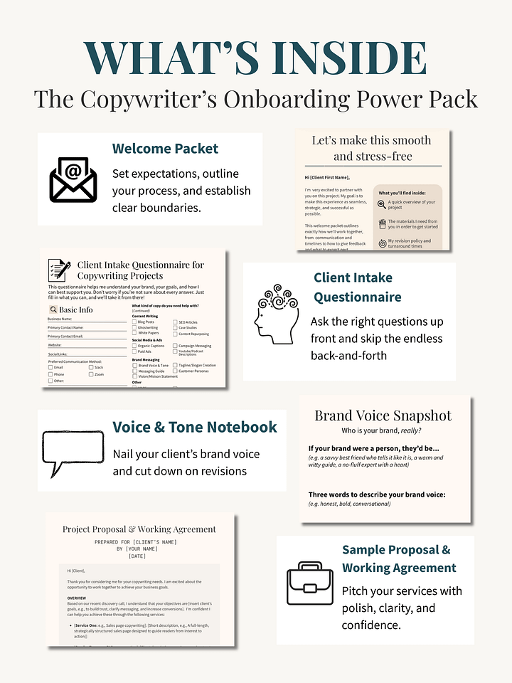 The Copywriter's Onboarding Power Pack product image (1)