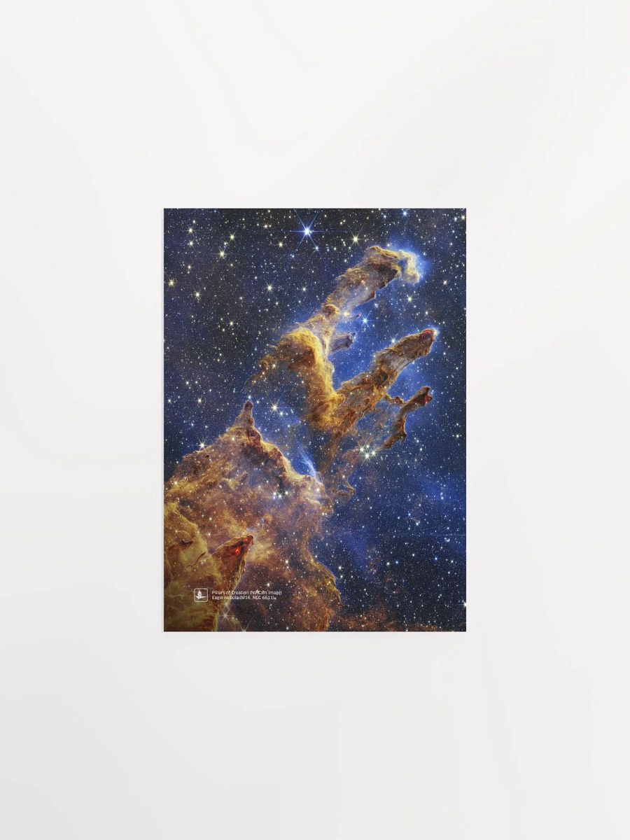 JWST Pillars of Creation, 2022 - Eagle Nebula, M16, NGC 6611 (James Webb/JWST) — space poster, science poster product image (10)