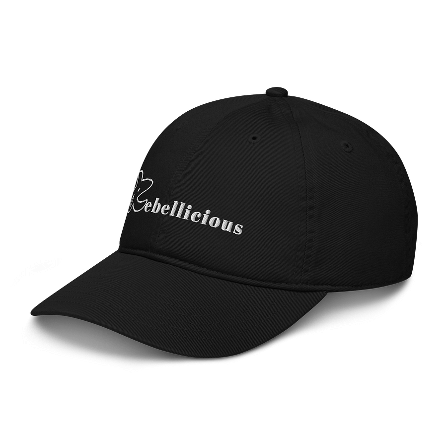 Rebellicious Organic Dad Hat White Text product image (5)