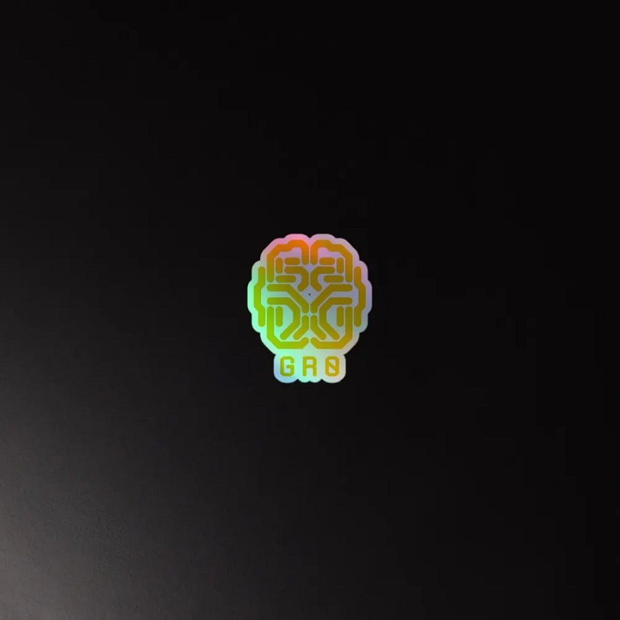 Hologrophic Center Brain Section Logo Sticker product image (2)