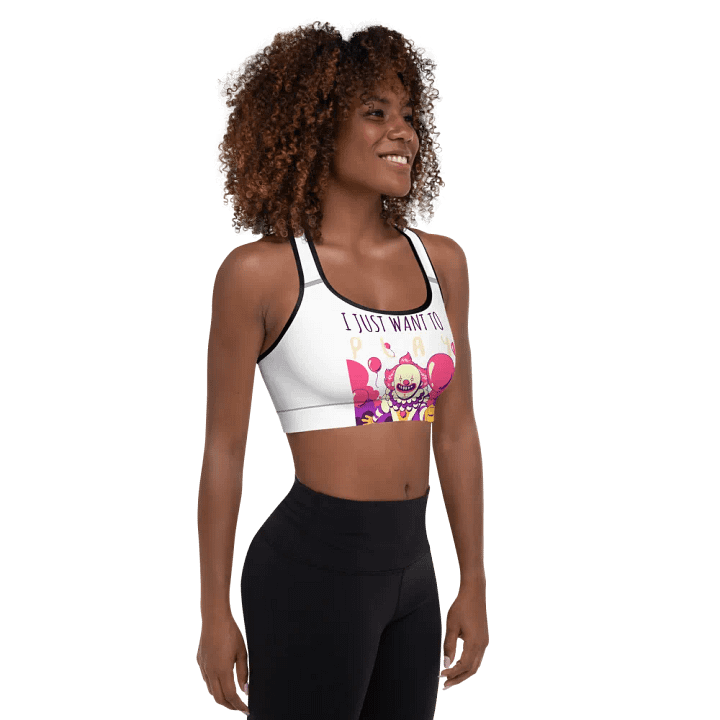 Playful Clown All-Over Print Sports Bra product image (2)