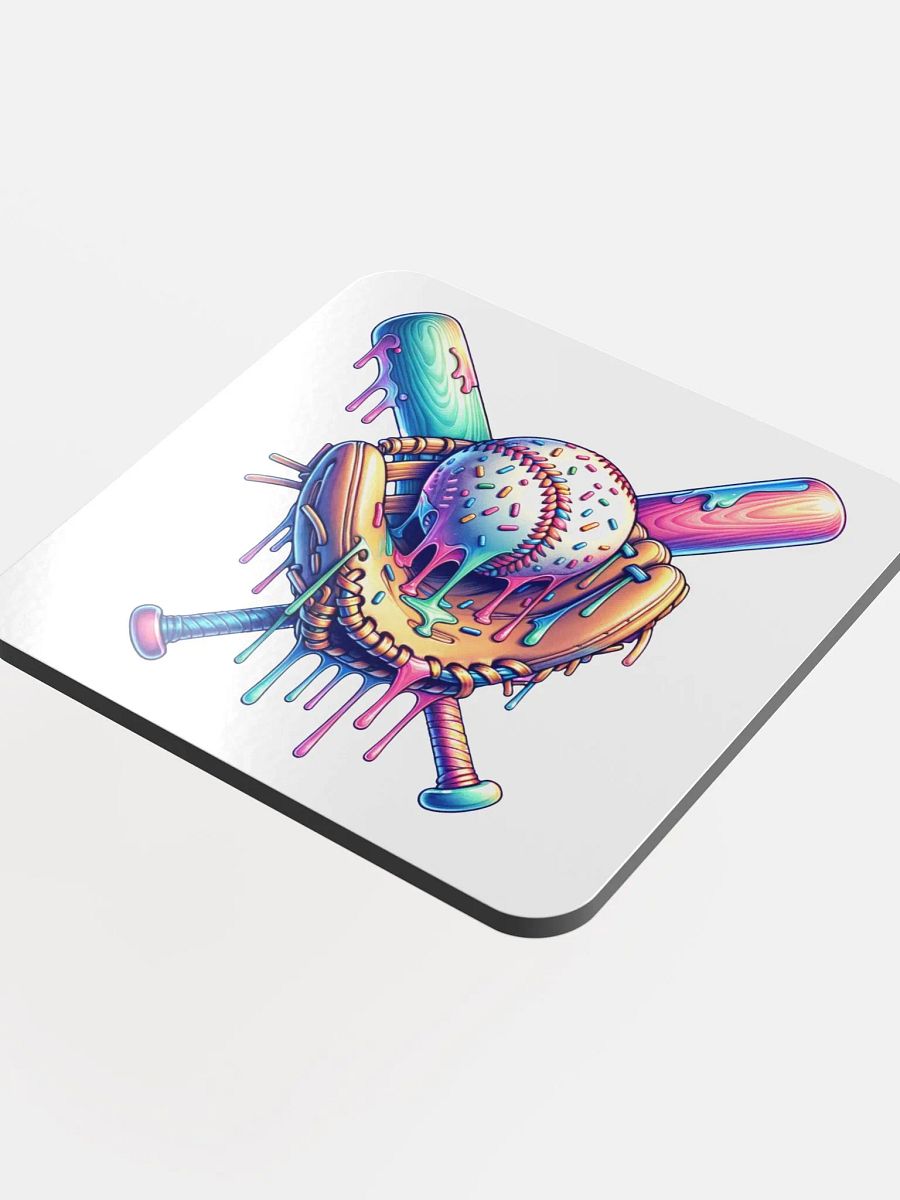 Ice Cream Sprinkles Baseball Meltdown Coaster product image (1)