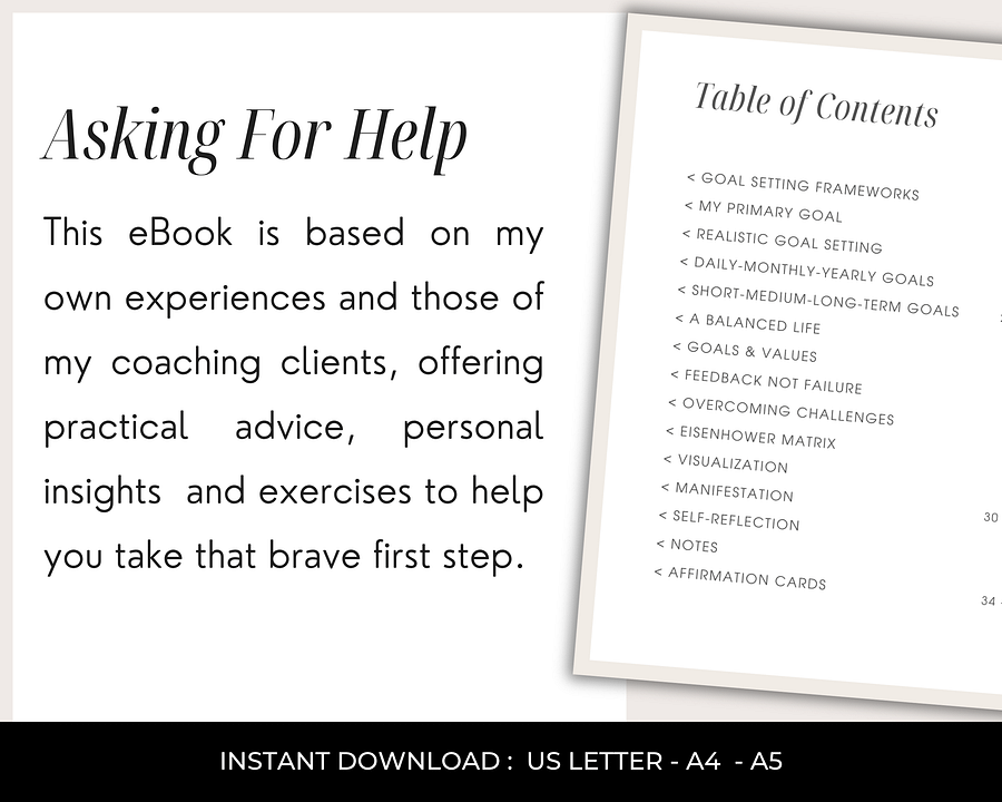 Addiction Self-Help Worksheets - The Courage To Ask For Help product image (6)