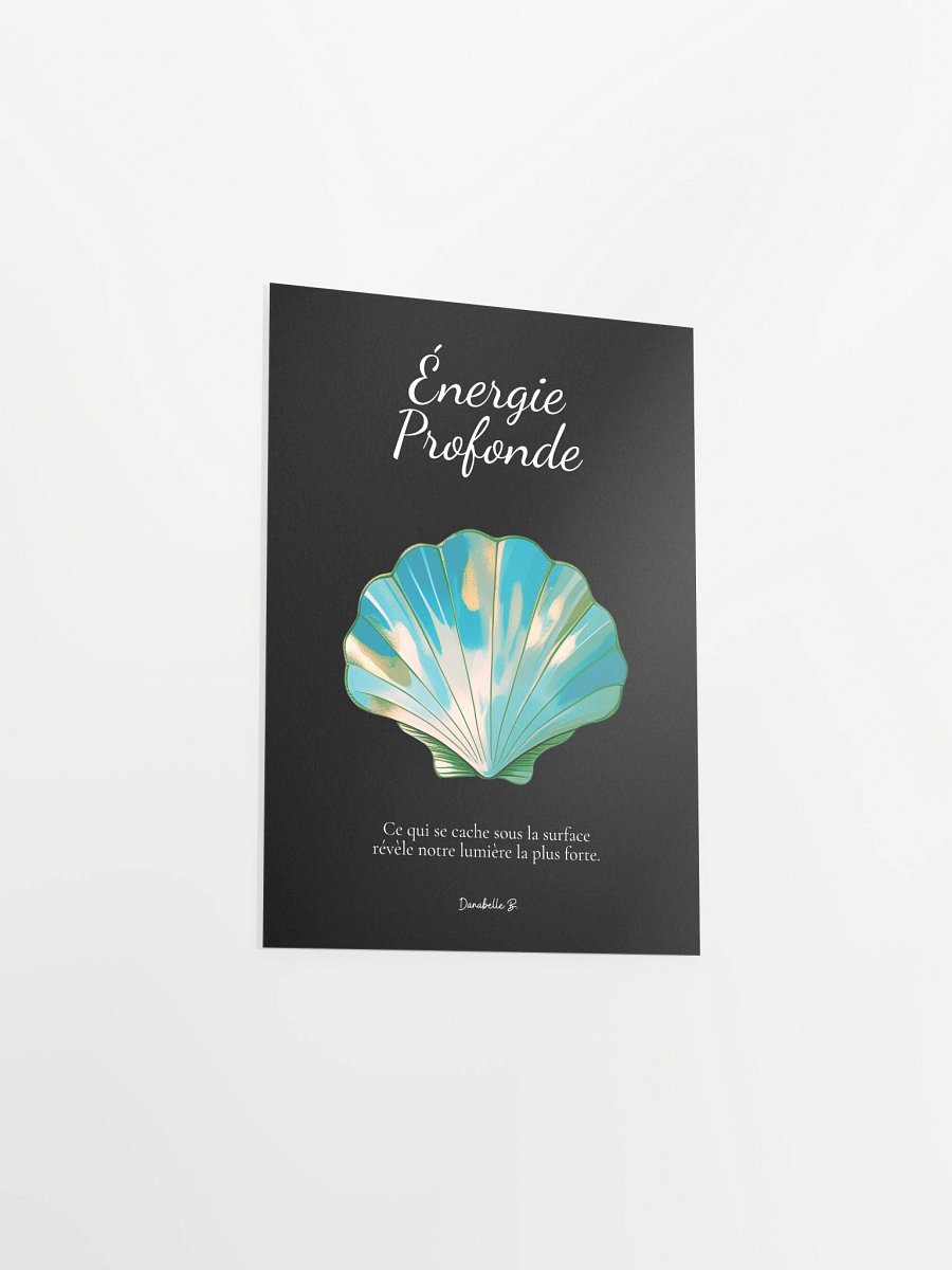 Poster artistique - Coquille Saint-Jacques - Energie Profonde - Cadeau Déco Energie Vibratoire product image (3)