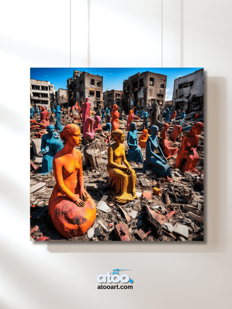 Elegy to Humanity - 5 | Canvas Art Painting product image (2)