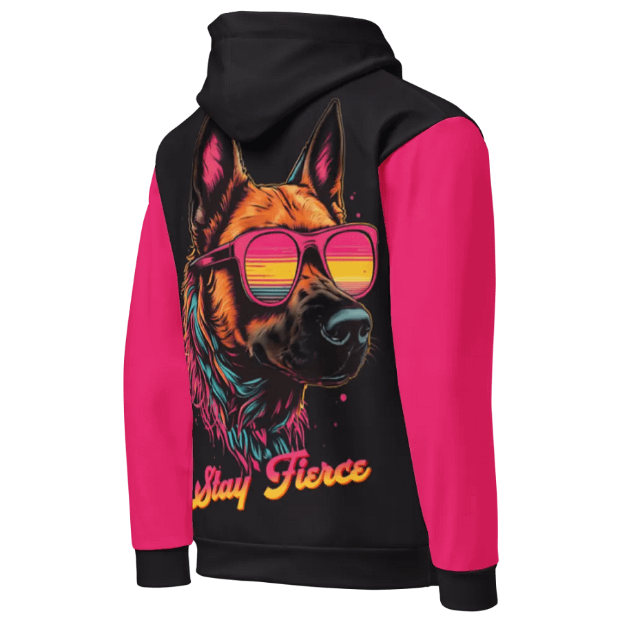 Stay Fierce Vintage Malinois - Adult All-Over Print Unisex Hoodie product image (1)