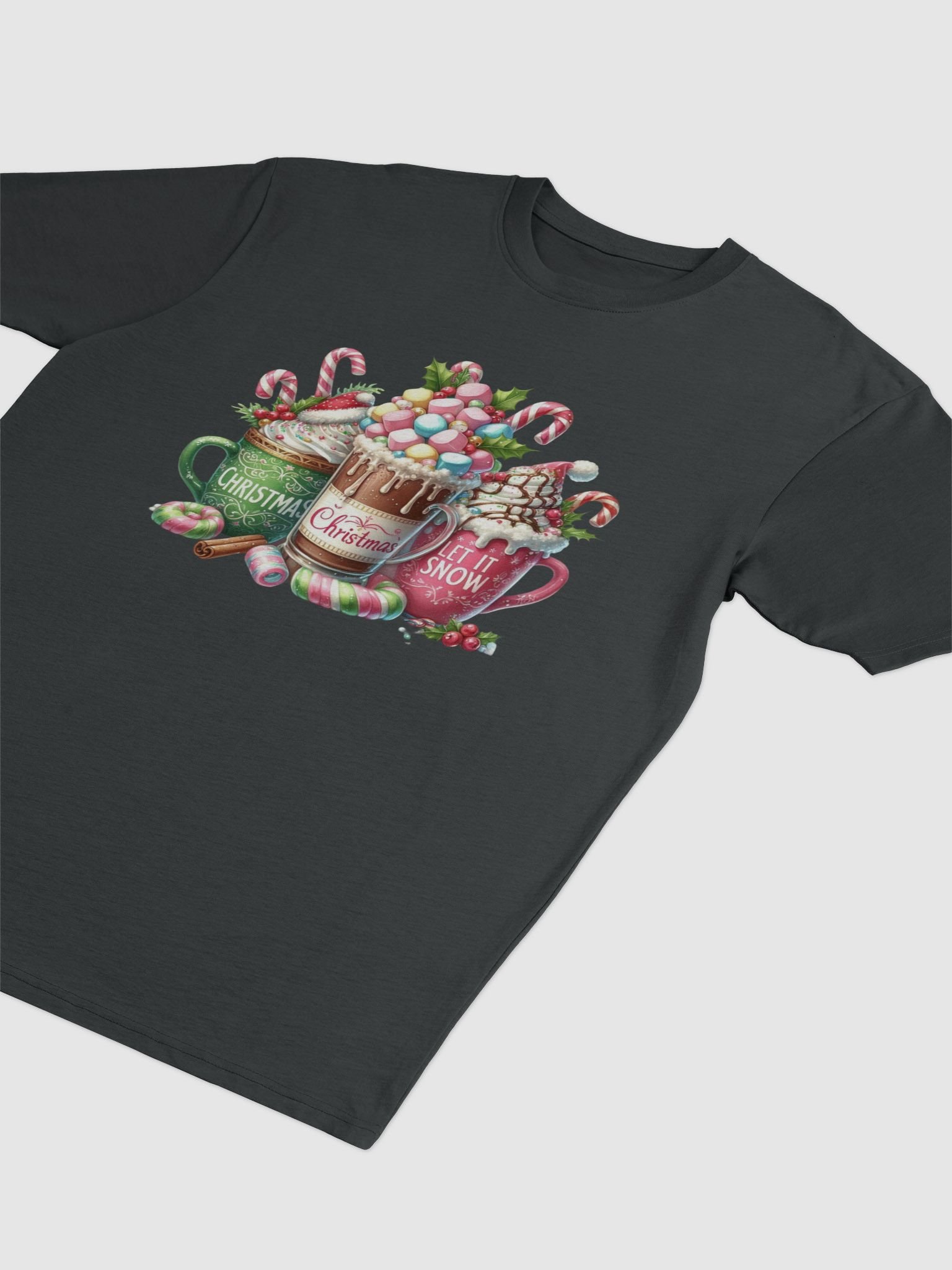 "Let It Snow" Holiday Unisex Cotton T-Shirt product image (5)