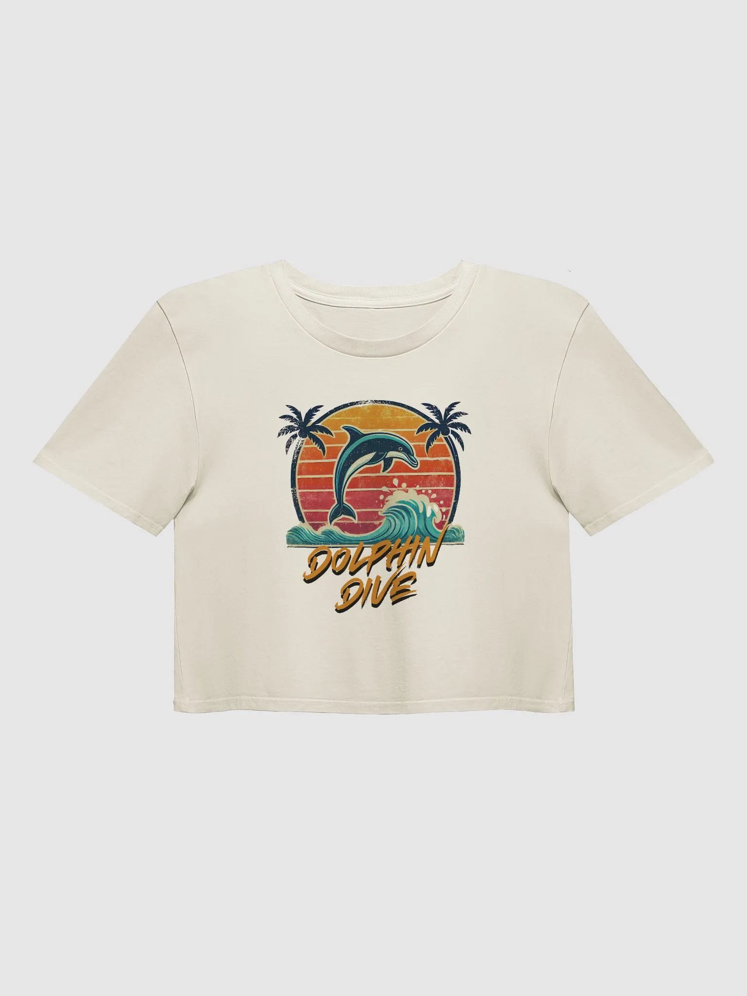 Sunset Dolphin Dive Crop Top product image (4)