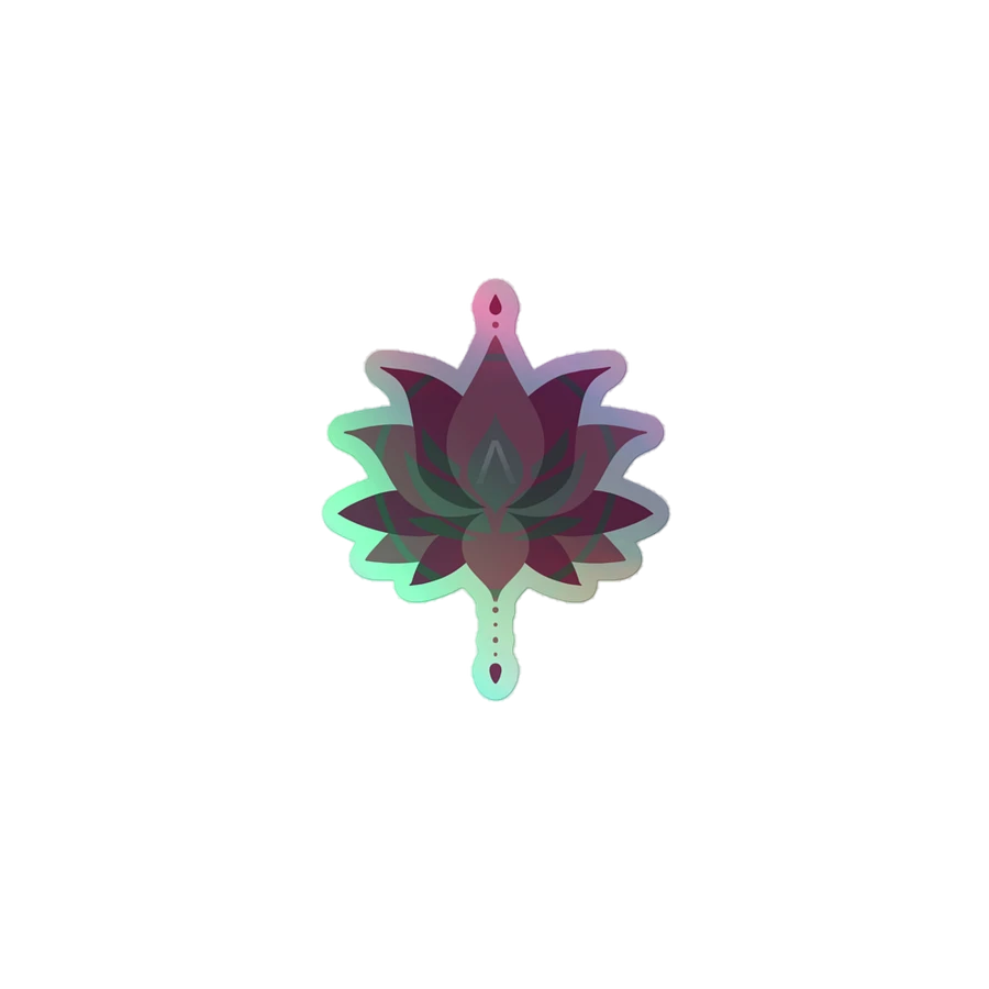 Lotus Icon Holographic Sticker product image (1)