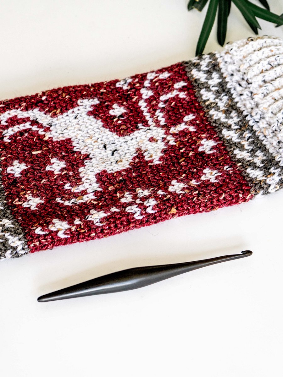 Prancing Deer Crochet Stocking Pattern product image (3)
