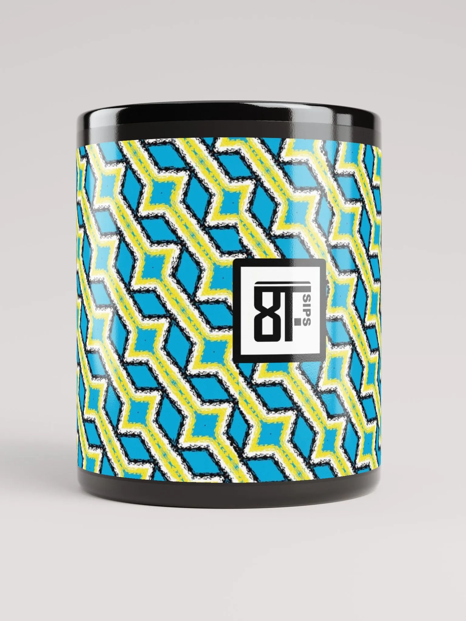 8T Sips Mosaic Black Glossy Mug product image (9)