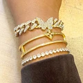 GOLD BUTTERFLY 3 PC BRACELET SET product image (1)