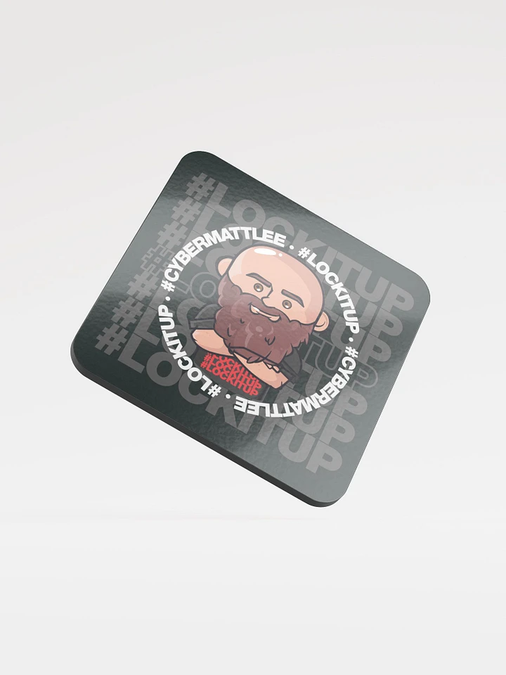 Matt Lee #LOCKITUP - Glossed Cork Coaster (Black) product image (1)