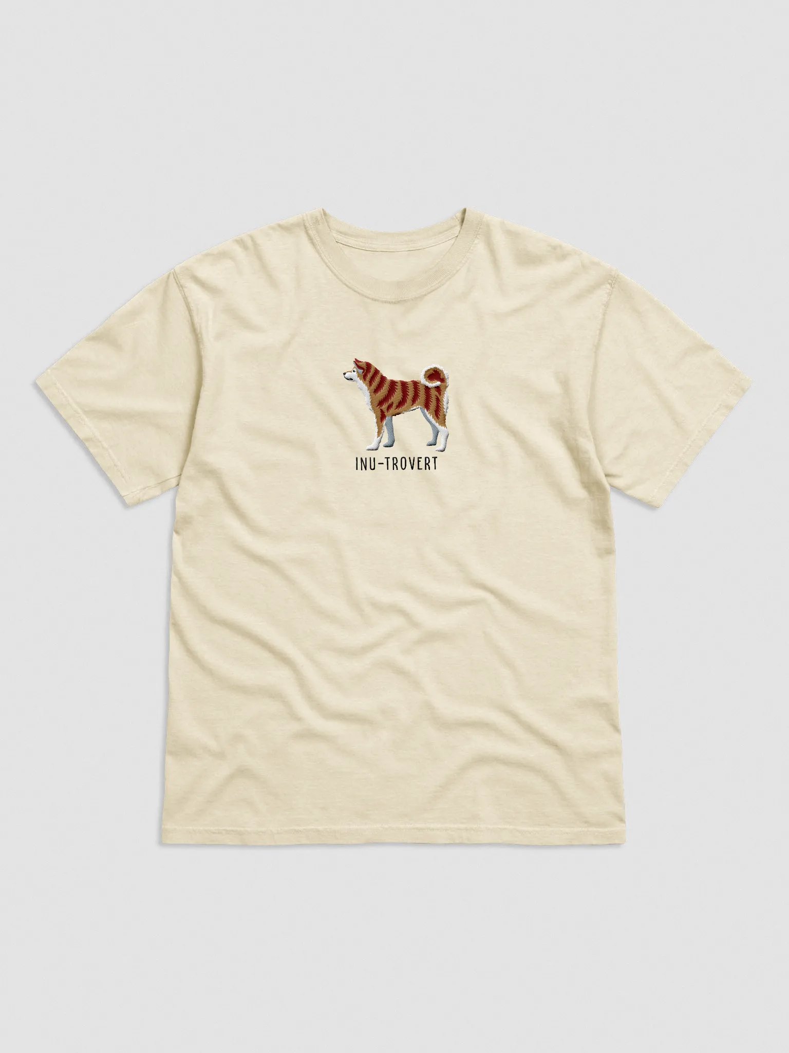 Inu-Trovert T-Shirt(Embroidered) of a Japanese Akita(Brindle) product image (4)