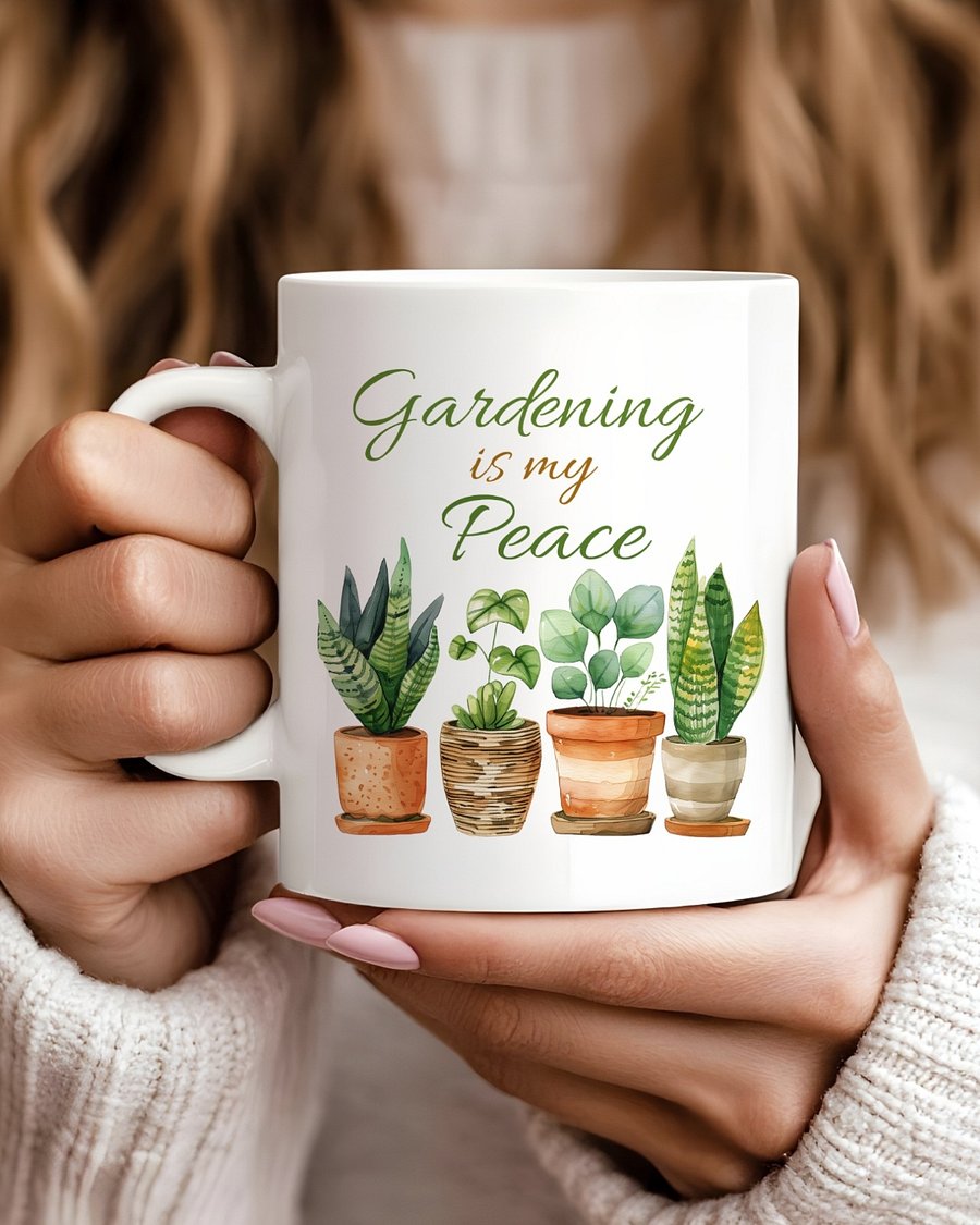 Gardening is My Peace Coffee Mug (White) product image (3)