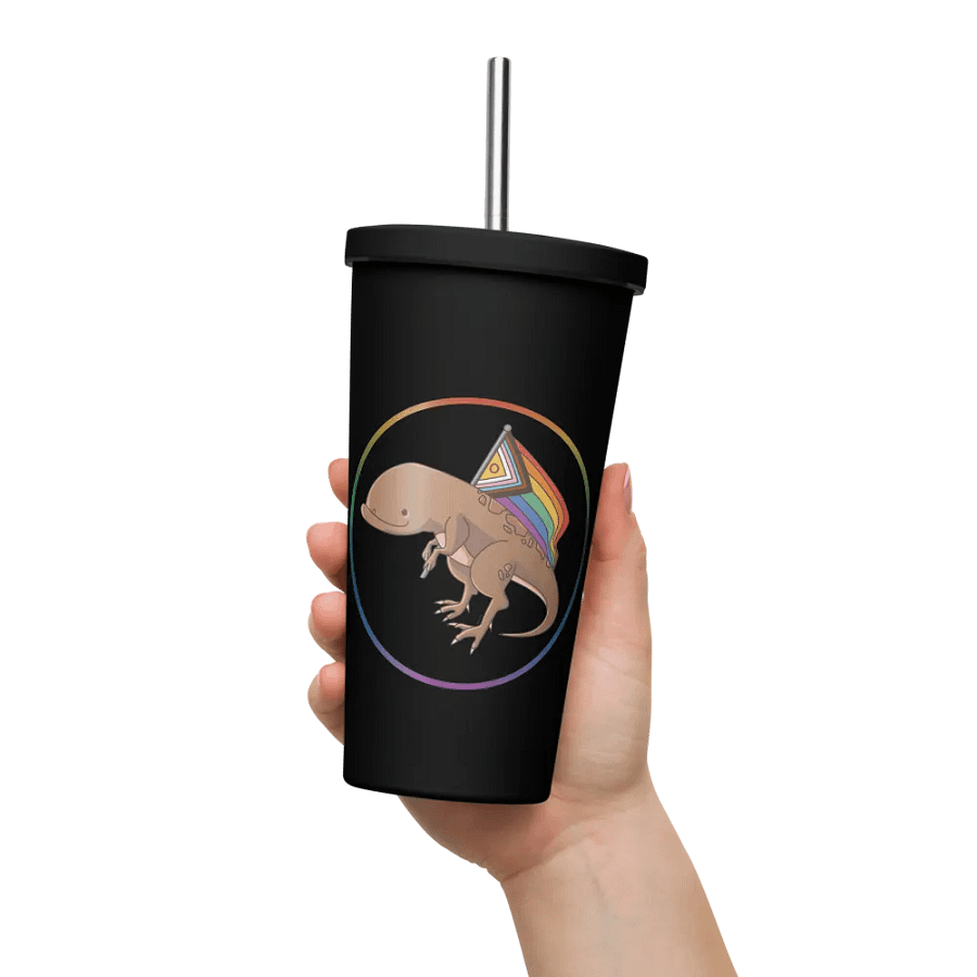 Pride Friend Tumbler w/Straw (Black) product image (11)