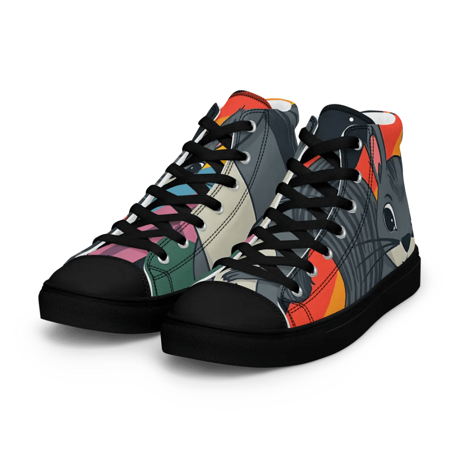 retro Squirrel Men's premium canvas High Tops product image (6)