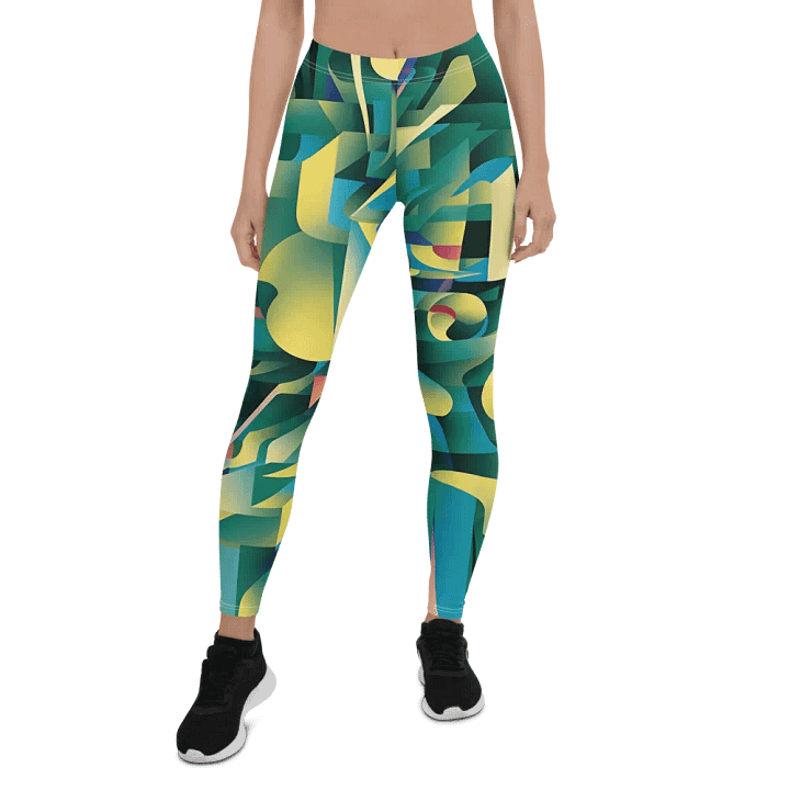 Abstract Lithographic Pattern Design leggings - V8 product image (2)
