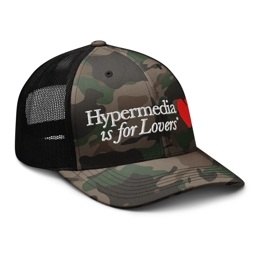 hypermedia is for lovers camo hat product image (6)