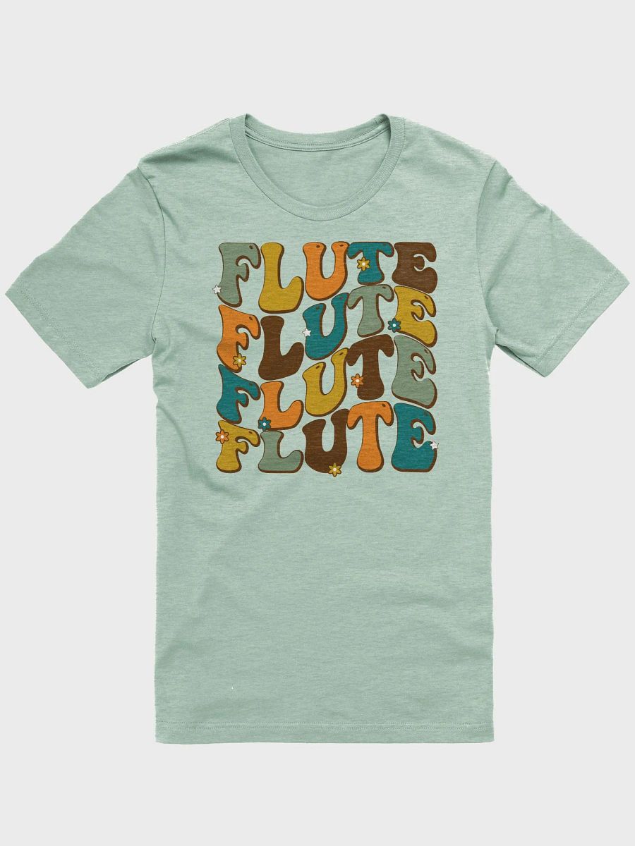 Groovy Wavy Flute Typography T-Shirt - Retro Colors - Unisex product image (1)