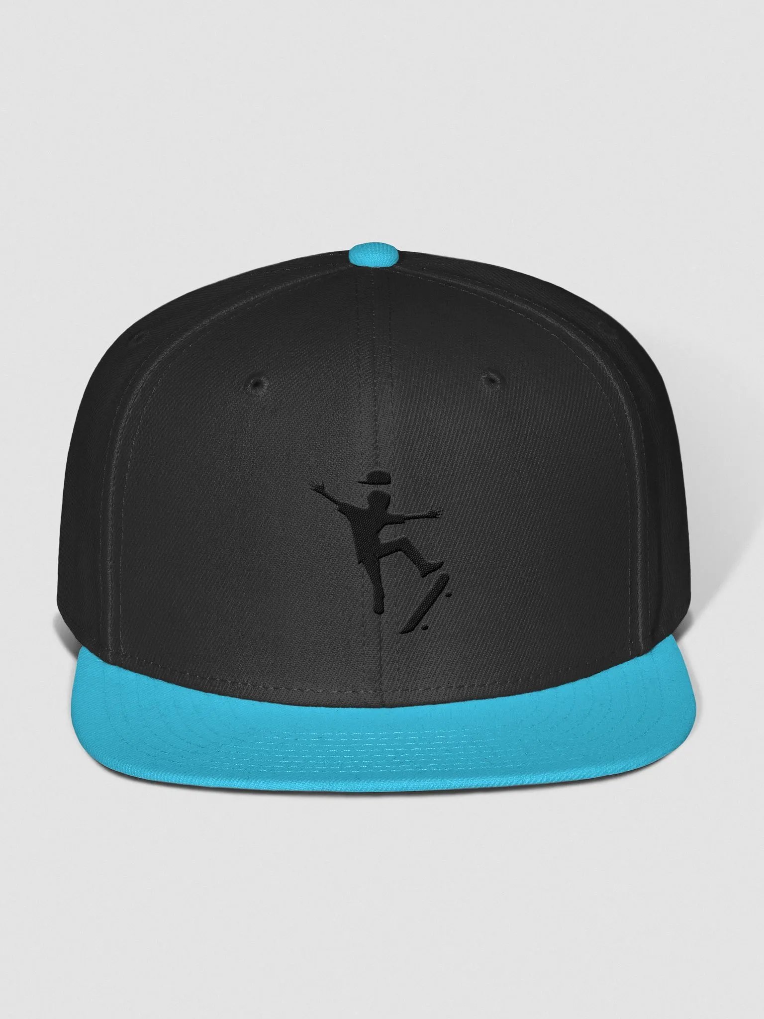 Dazzle Deck Black & Aqua Blue Baseball Cap product image (1)