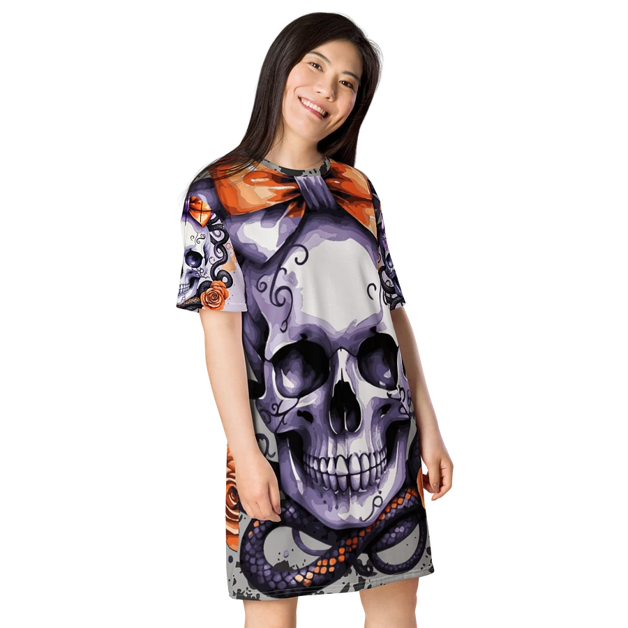 Coquette Style Skull and Snake T-Shirt Dress product image (7)