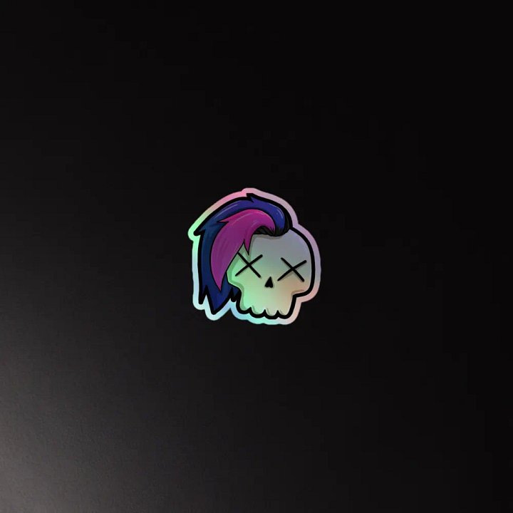 Hybrid Skull Holo Sticker product image (2)