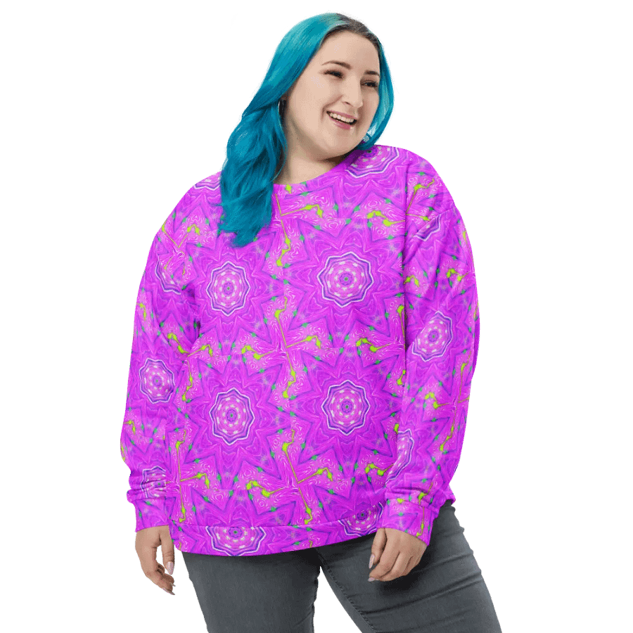 That Abstract Pink Neon Star Unisex Sweatshirt product image (7)