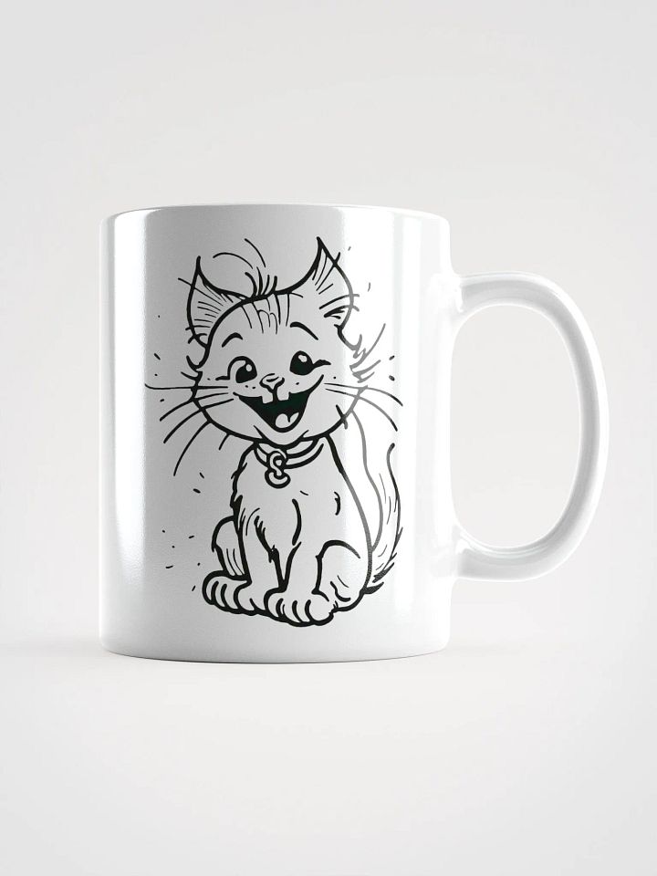 Playful Cartoon Cat Outline Mug product image (1)