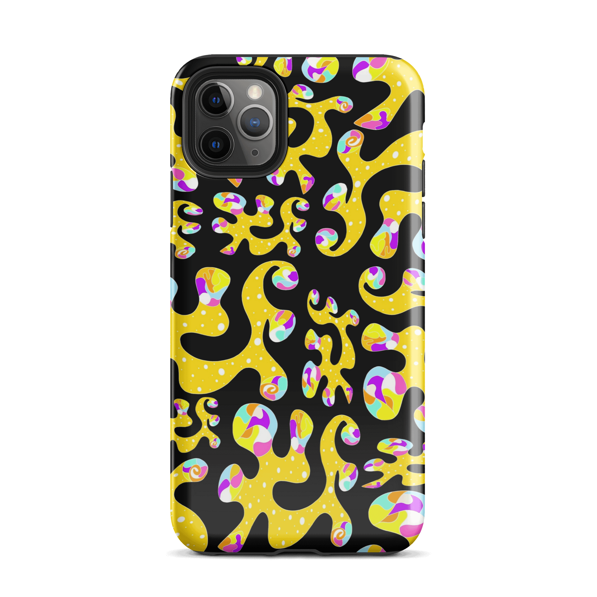 Chaotic Yellow Swirls iPhone Tough Case product image (26)
