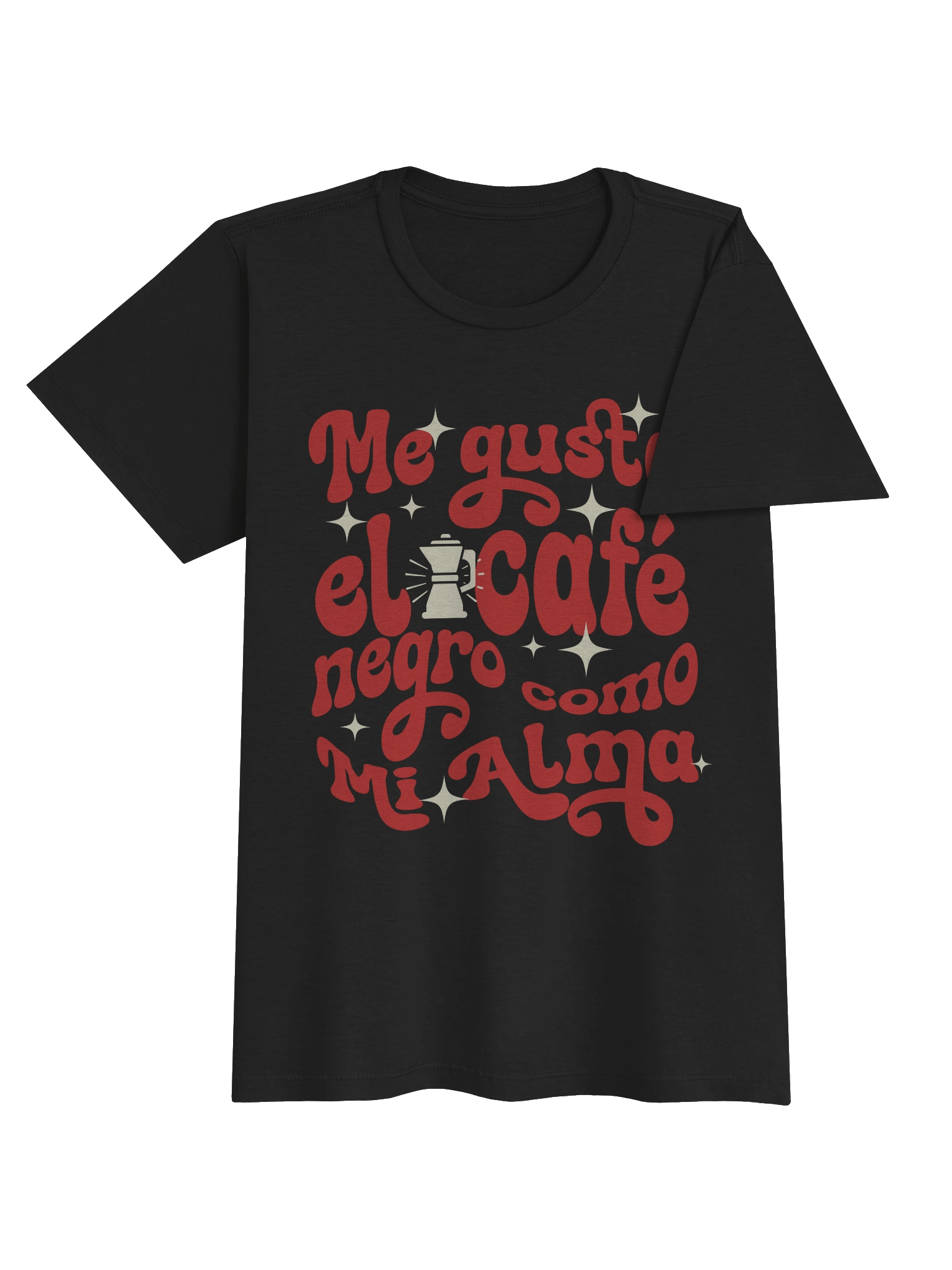 Me Gusta el Café Negro Como Mi Alma T-Shirt Mujer product image (3)
