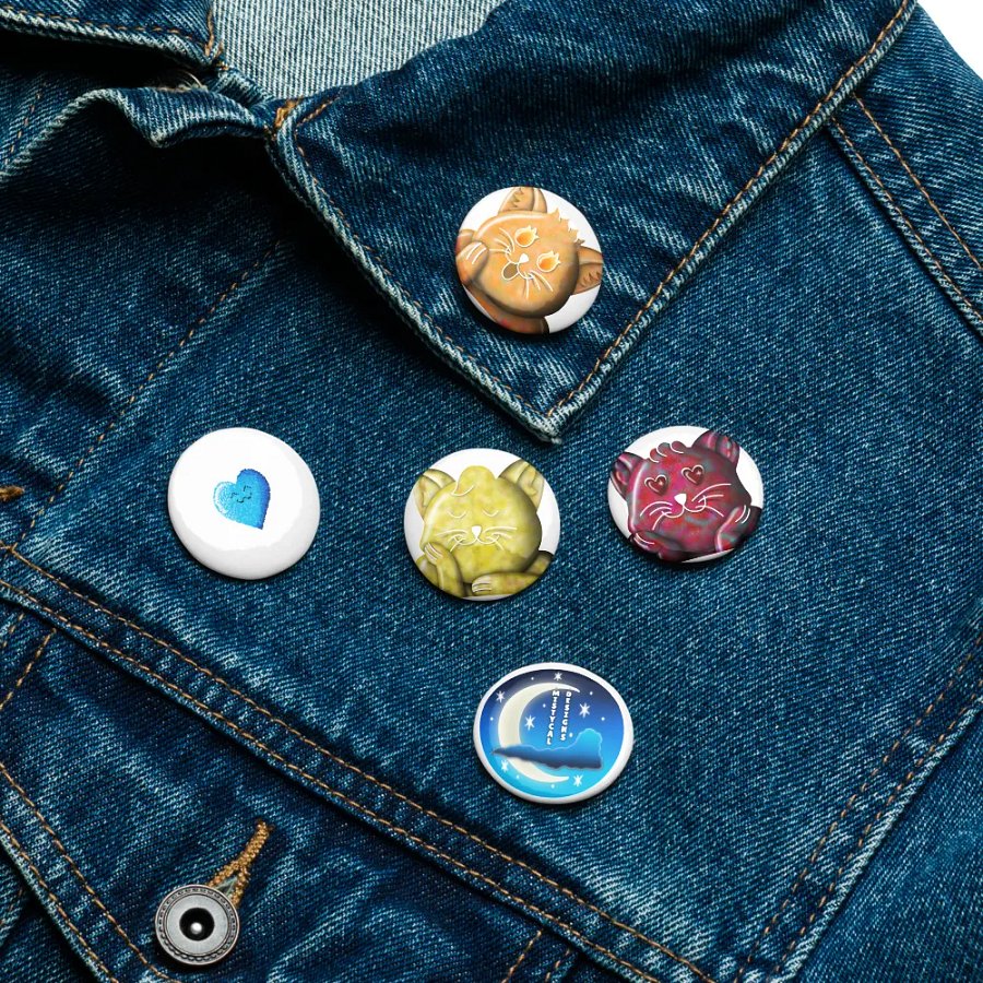 Galaxy Kitty Button Pins Set 2 product image (16)