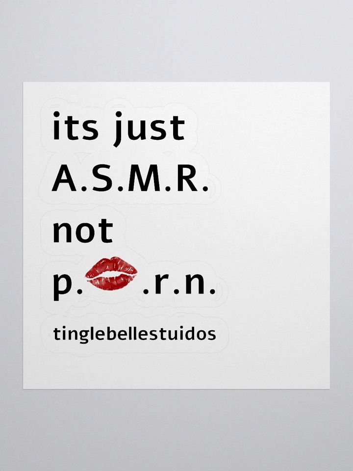 ASMR not p*rn sticker product image (1)