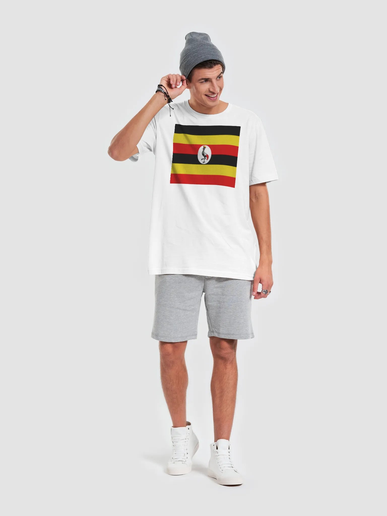 Graphic Grove Unisex Uganda Flag Patriotic T-Shirt - 100% Cotton product image (1)
