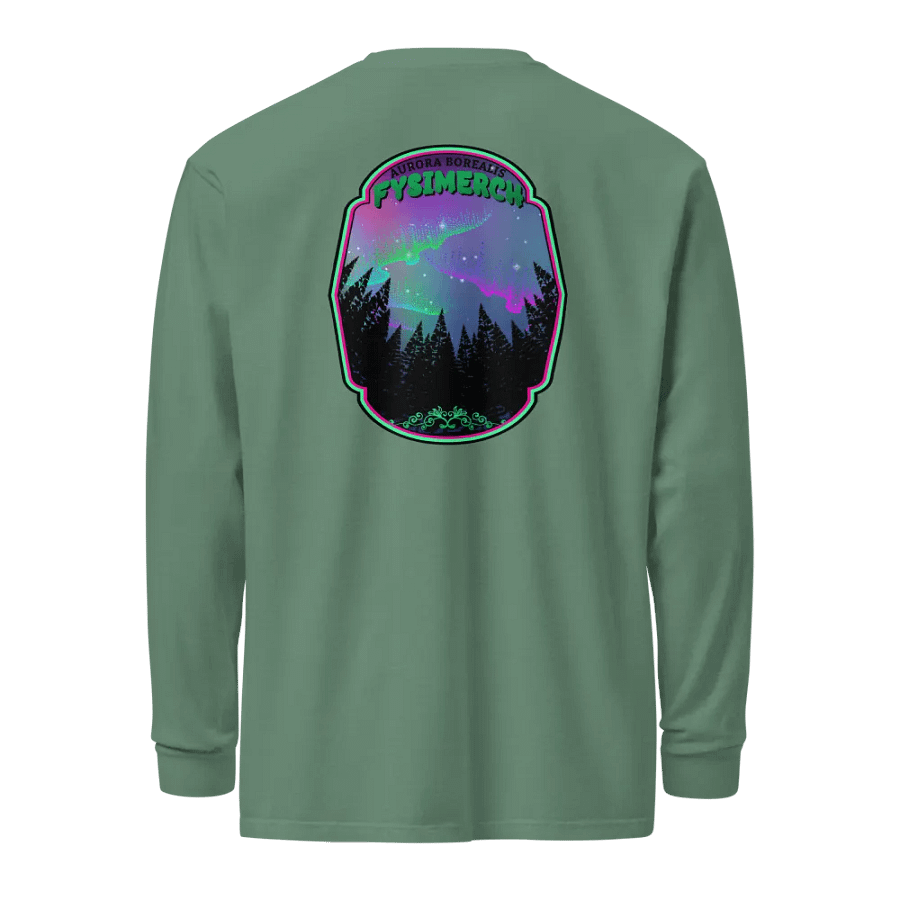 Aurora Borealis Organic Cotton Long sleeve t-shirt product image (2)