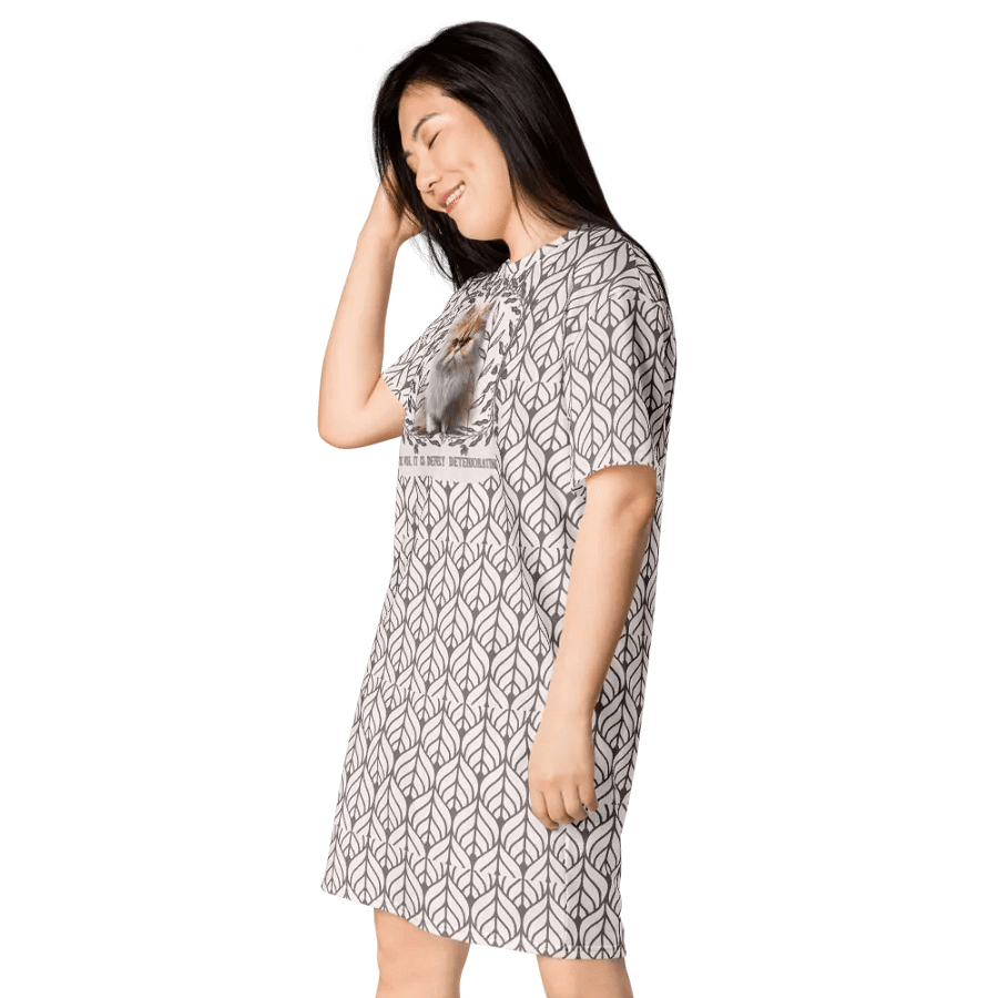 KC, The Vibe Is Deteriorating (floofy cat), Tee Dress product image (3)