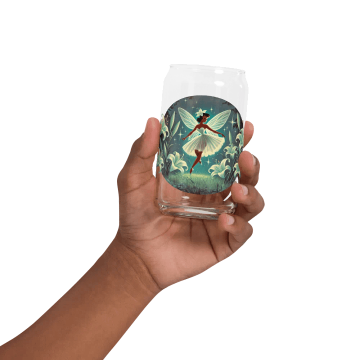 Enchanted Lily Fairy Glass with Optional Bamboo Lid and Straw product image (32)