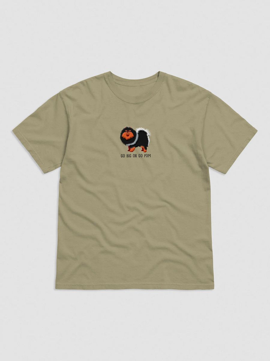 Go Big or Go Pom T-Shirt(Embroidered) of a Pomeranian(Black & Tan) product image (9)