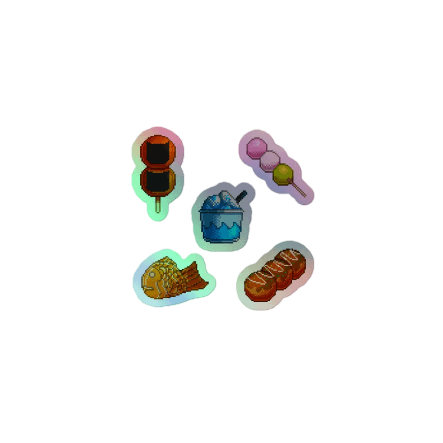 Holographic Japanese Pixel Food product image (3)