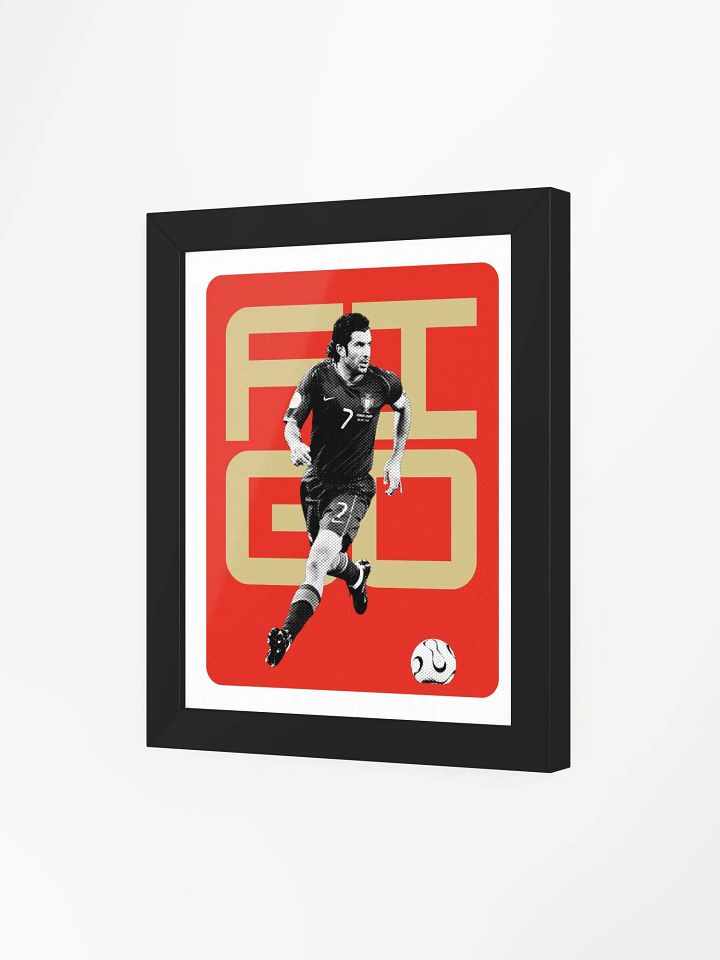 Luís Figo BW Portugal Name Art Framed Print product image (1)