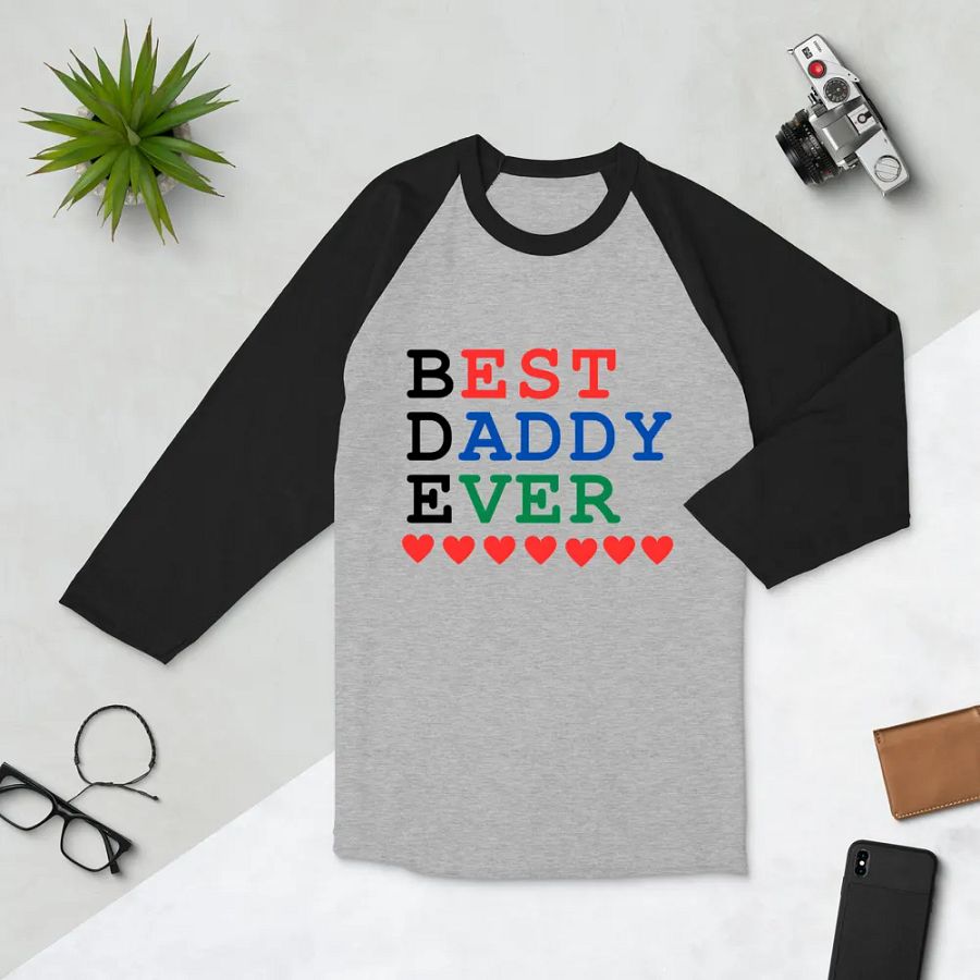 Best Daddy Ever Tultex Fine Jersey Raglan Tee product image (4)