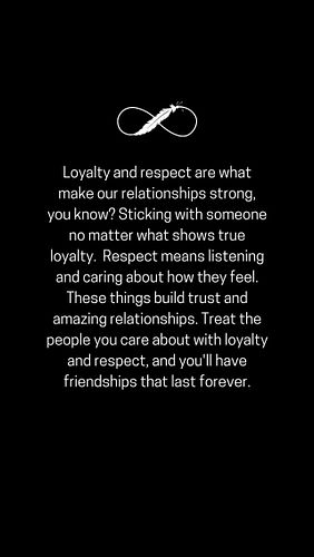 I believe loyalty and respect go hand in hand🤝. Earning respect involves demonstrating integrity and treating others with kin...