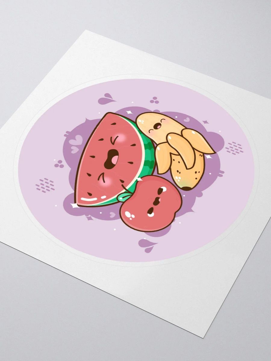 Fruit Doodle Round Kiss Cut Sticker product image (9)