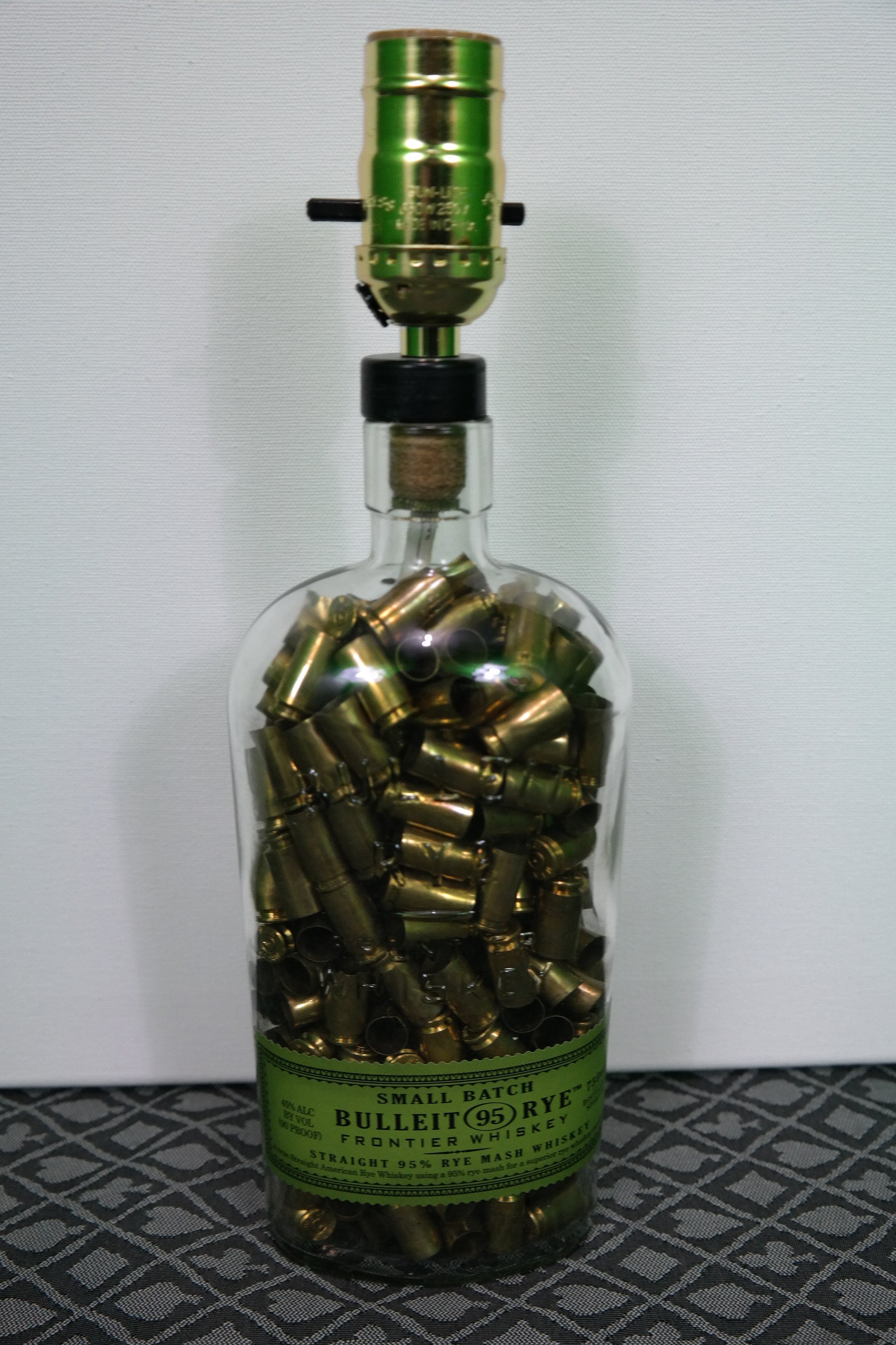 Bulleit Rye Whiskey Upcycled Bottle Lamp product image (3)