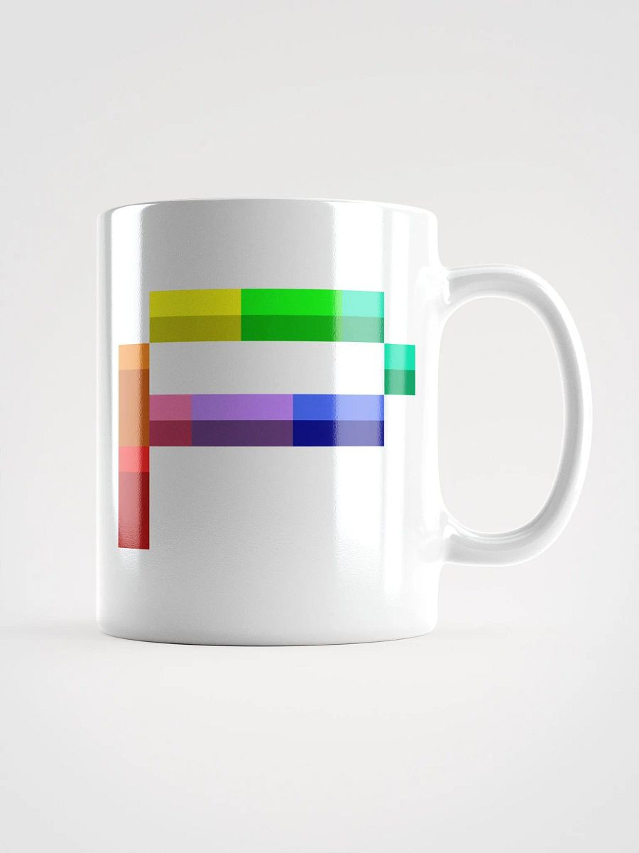 Pix Stitch Pride 'P' White Glossy Mug product image (2)