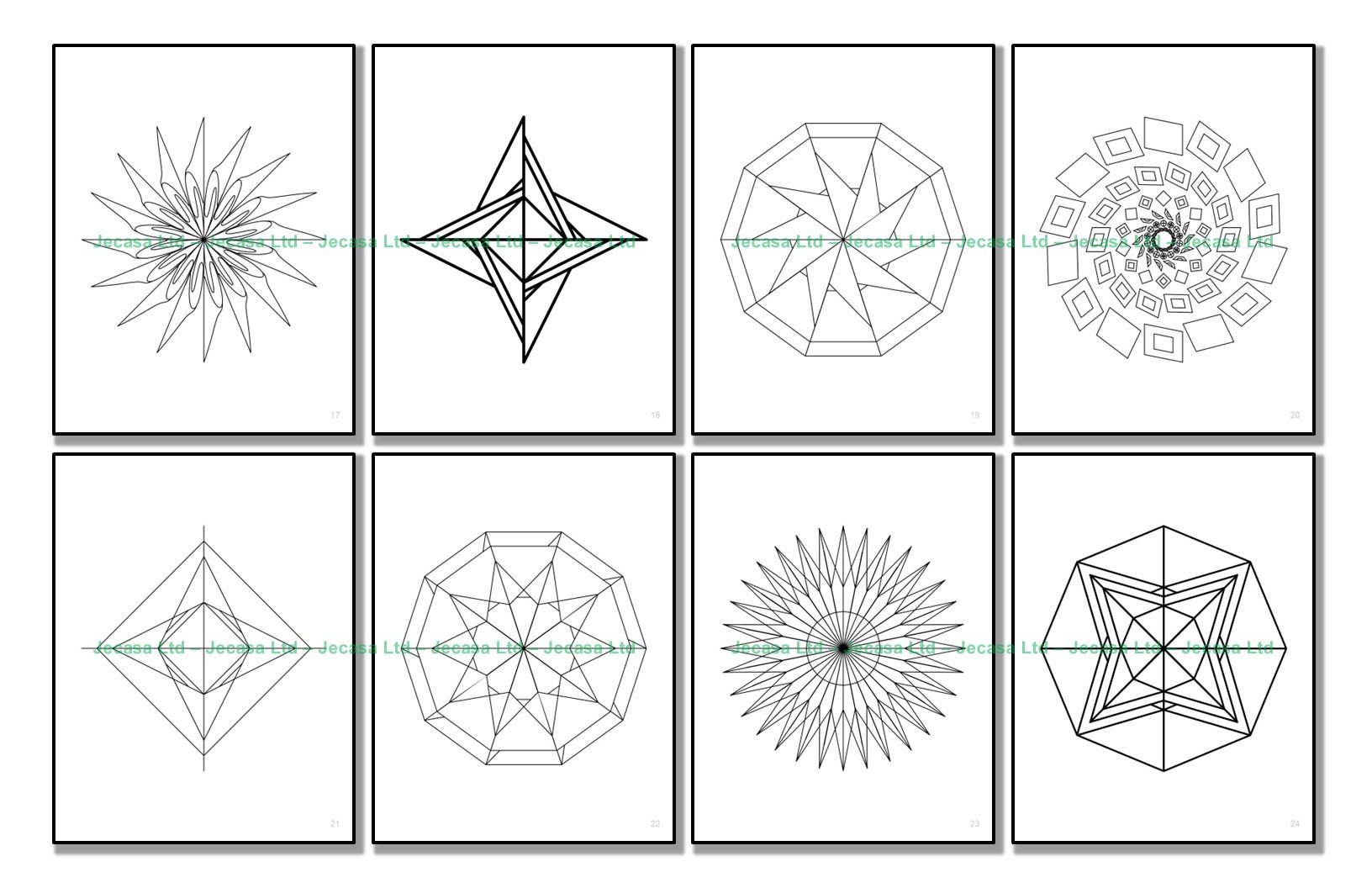 100 Geometric Mandala Coloring Pages | PDF | Digital File | Series GM2025 Vol. 10 product image (5)